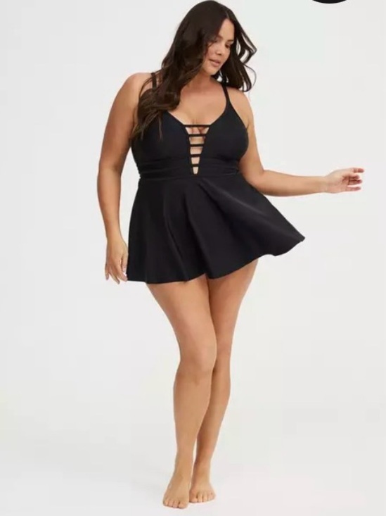torrid Other - NWT Torrid Black Strappy Skater One-Piece Swimdress